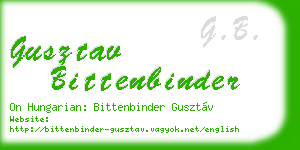 gusztav bittenbinder business card
